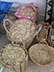 Baskets of argan nut kernels